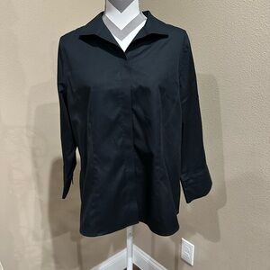 Women's Black Chico no-iron button up shirt